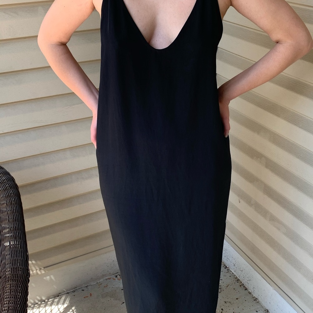 Everlane Japanese Black GoWeave Slip Dress